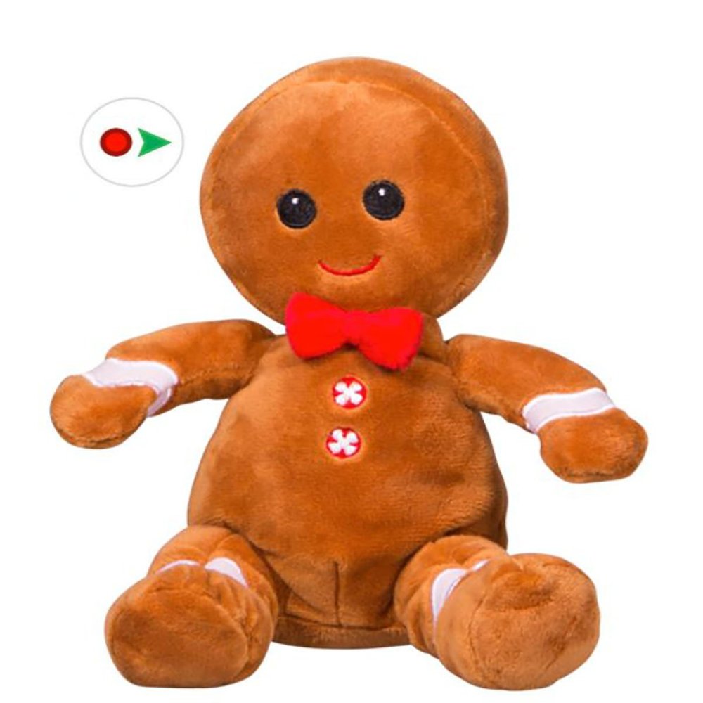 Stuffems Toy Shop Record Your Own Plush 16 inch Snap The Gingerbread Man - Ready 2 Love in a Few Easy Steps
