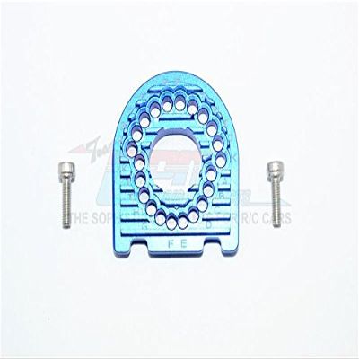 Aluminum Motor Mount Plate with Heat Sink Fins for 1/10 Traxxas Ford GT 4-Tec 2.0 83056-4/4-Tec 3.0 93054-4 - 1Pc Set Blue
