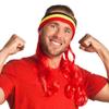 Boland 61917 - Headband Belgium with Red Hair, World Cup, EM, Accessory, Football, Handball, Public Viewing, Theme Party view 2