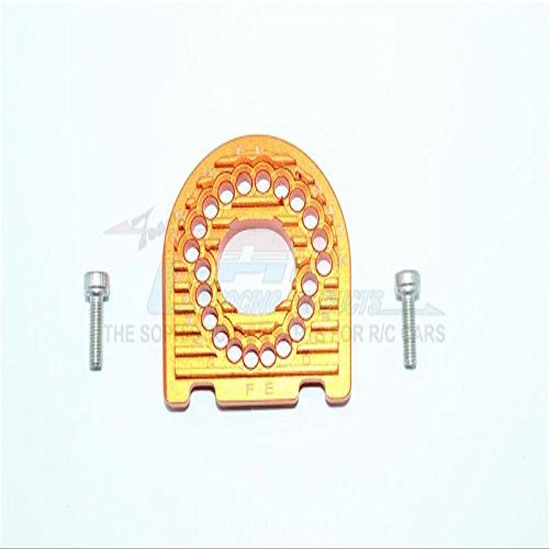 Aluminum Motor Mount Plate With Heat Sink Fins For 1/10 Traxxas Ford GT 4-Tec 2.0 83056-4/4-Tec 3.0 93054-4 - 1Pc Set Orange