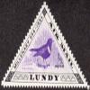 Ring Ouzel Bird 1/2 Puffin Lundy Island Air Mail Triangle Postage Stamp view 1