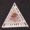 Buzzard Bird 1 Puffin Lundy Island Air Mail Triangle Postage Stamp view 1