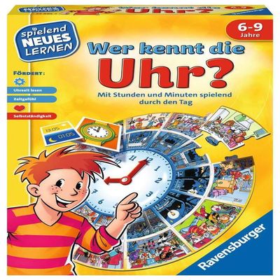Ravensburger 24995 - Who Knows The Watch? - Play and Learn for Children, Educational Game for Children from 6-9 Years, Playing New Learning for 1-4 Players