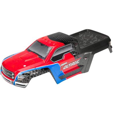 ARRMA 1/10 Painted Body with Decals, Red/Black: Granite Voltage, ARAC3326