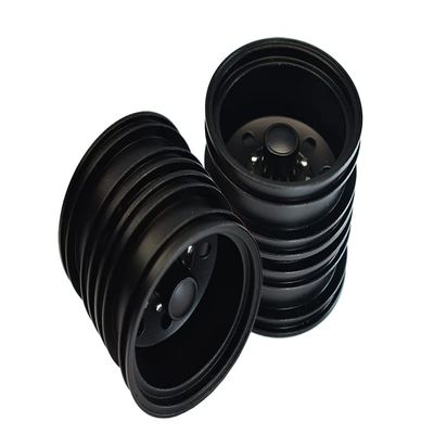 GPM For Tamiya 1/14 Truck Upgrade Parts Aluminum Rear Wheel 9-Hole Design - 1Pr Set Black
