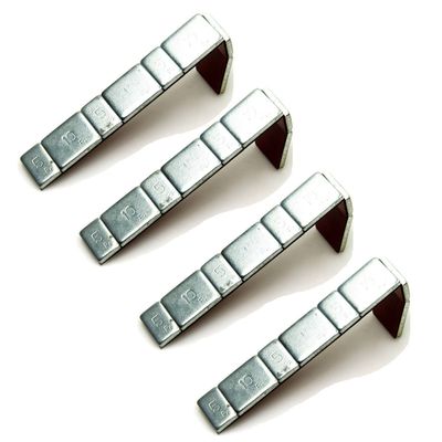 4Pcs 60g/PC Stick-on Adhesive Tape Wheel Weights for 1.9" 2.2" Wheels Fit 1/10 RC SCX10 90046 D90 TRX-4, (Silver)