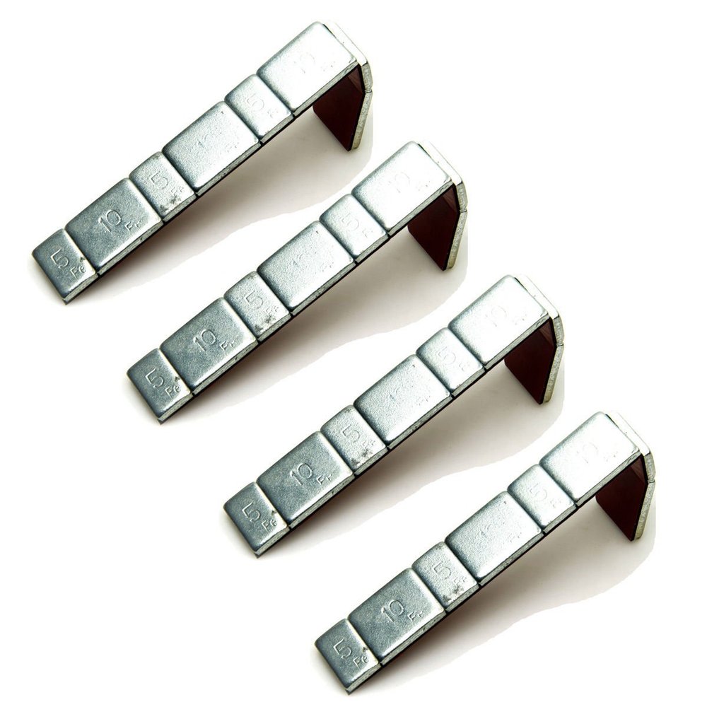 4Pcs 60g/PC Stick-on Adhesive Tape Wheel Weights for 1.9" 2.2" Wheels Fit 1/10 RC SCX10 90046 D90 TRX-4, (Silver)