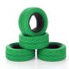 LAFEINA 1/10 RC On-Road Car Tyres, 65mm Rubber RC Tire for 1/10 HSP Tamiya HPI Kyosho RC On Road Run-flating Car (Green) view 1