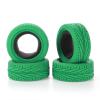 LAFEINA 1/10 RC On-Road Car Tyres, 65mm Rubber RC Tire for 1/10 HSP Tamiya HPI Kyosho RC On Road Run-flating Car (Green) view 2