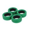 LAFEINA 1/10 RC On-Road Car Tyres, 65mm Rubber RC Tire for 1/10 HSP Tamiya HPI Kyosho RC On Road Run-flating Car (Green) view 3