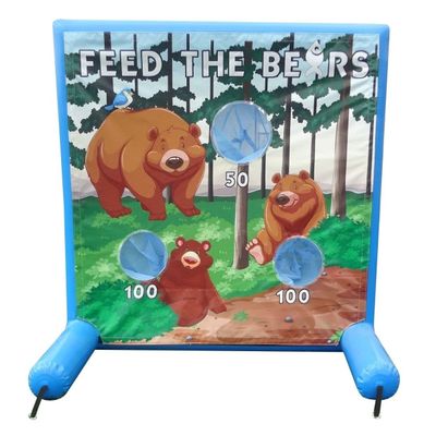 TentandTable Sealed Air Frame Game | Feed The Bears | Ball and Bag Toss | Includes Frame, Panel, Hand Air Pump, Balls, and Storage Bag | for Backyards, Carnivals, Schools, Birthday Parties