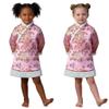 Baby Girls Dress Chinese Qipao Outfits Traditional Cheongsam Tang Quilted Dresses New Year Costumes Coat (Pink,14) view 4
