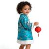 Baby Girls Dress Chinese Qipao Outfits Traditional Cheongsam Tang Quilted Dresses New Year Costumes Coat (Blue,1) view 2