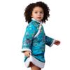 Baby Girls Dress Chinese Qipao Outfits Traditional Cheongsam Tang Quilted Dresses New Year Costumes Coat (Blue,1) view 4
