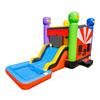 JumpOrange 13x 26x 15 Ninja Warrior Bounce House with Slide; 15oz Commercial Grade PVC, Reinforced Strength Wet/Dry Jumper, with Basketball Hoop and Blower for Kids & Adult, Birthday, Party Rental view 1
