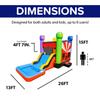 JumpOrange 13x 26x 15 Ninja Warrior Bounce House with Slide; 15oz Commercial Grade PVC, Reinforced Strength Wet/Dry Jumper, with Basketball Hoop and Blower for Kids & Adult, Birthday, Party Rental view 2