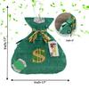 APINATA4U Green Money Bag Pinata, Dollar Sign Theme for Birthday Parties, Fun Party Decoration and Favor, Kids Birthday, Money Theme Party Supplies, Cash Bag Pinata,17 X 17 X 4 Inches view 3