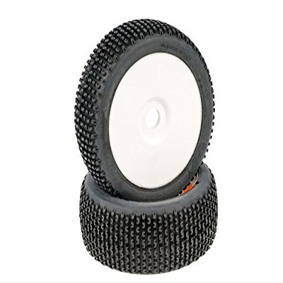 GRP GBX07B 1:8 Buggy Easy B Medium Mounted Tires w/ White Wheel (2) : F/R