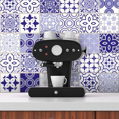 ambiance-live col-tiles-ros-a909 _ 20 Adhesive Stickers Tiles, multi-coloured, 20 x 20 cm, Set of 30 Pieces