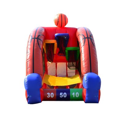 JumpOrange Inflatable Basketball Game with Blower and Foam Basketballs, Commercial Hoop Shot Toss Game for Kids and Adults, Rental and Party Use, Indoor & Outdoor