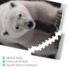 500 Piece Jigsaw Puzzle for Adults Personalized Picture Puzzle Polar Bear Customized Wooden Puzzle for Family, Birthday, Wedding, Game Nights Gifts, 20.4"x15" view 3
