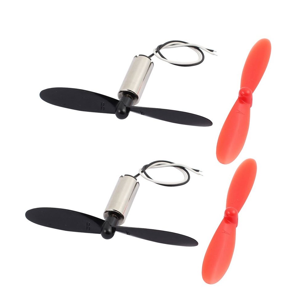 Aexit 2 Pairs Industrial Motors Helicopter 6mm x 14mm 2 Wires Magnetic Micro Coreless Motor DC Pneumatic Motors 3.7V 48000RPM
