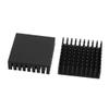 Aexit 2pcs 35mmx35mmx10mm Garage & Shop Black Aluminum Heatsink Heat Diffuse Power Converters Cooling Fin view 1
