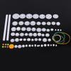 Walfront Plastic Motor Gears DIY Robot Gear Kit 75-Piece Set with Pulley Belt Single Double Crown Gears for Car Robotics Projects view 1