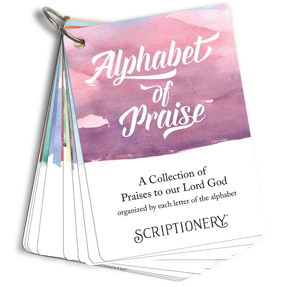 Alphabet of Praise Bible Verse Cards | Scripture Prayer Cards for Women - Character and Attributes of God | Daily Devotional, Meditation and Memory Flashcards, Christian Gifts by Scriptionery