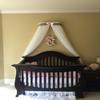 Bed canopy cornice CrOwN FrEe White Sheer drapery teester coronet Nursery Crib custom design So Zoey Boutique SALE view 1