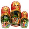 Great Russian Gifts Handmade and Hand-Painted Large 10 Inch Kalinka Nesting Doll 10 Piece Authentic Matryoshka Signed by Artist. One-of-A-Kind Work of Art Stacking Matryoshka Doll view 3