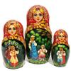 Great Russian Gifts Handmade and Hand-Painted Large 10 Inch Kalinka Nesting Doll 10 Piece Authentic Matryoshka Signed by Artist. One-of-A-Kind Work of Art Stacking Matryoshka Doll view 4