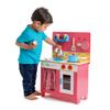 Tender Leaf Toys - Cherry Pie Kitchen - Modern Play Kitchen, with Cooker, Oven, Wardrobe, and Wooden Utensils - Play Set and Gift for Toddlers and Kids - Age 3+ view 2