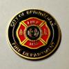 Springfield Fire Department Firefighter Colorized Challenge Art Coin view 1