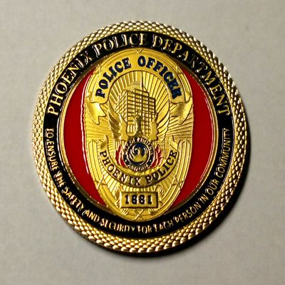 Phoenix Police Department Colorized Challenge Art Coin