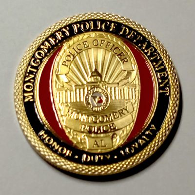 Montgomery Police Department Colorized Challenge Art Coin