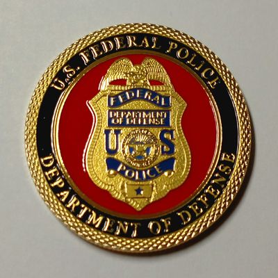 DOD Federal Police Colorized Challenge Art Coin