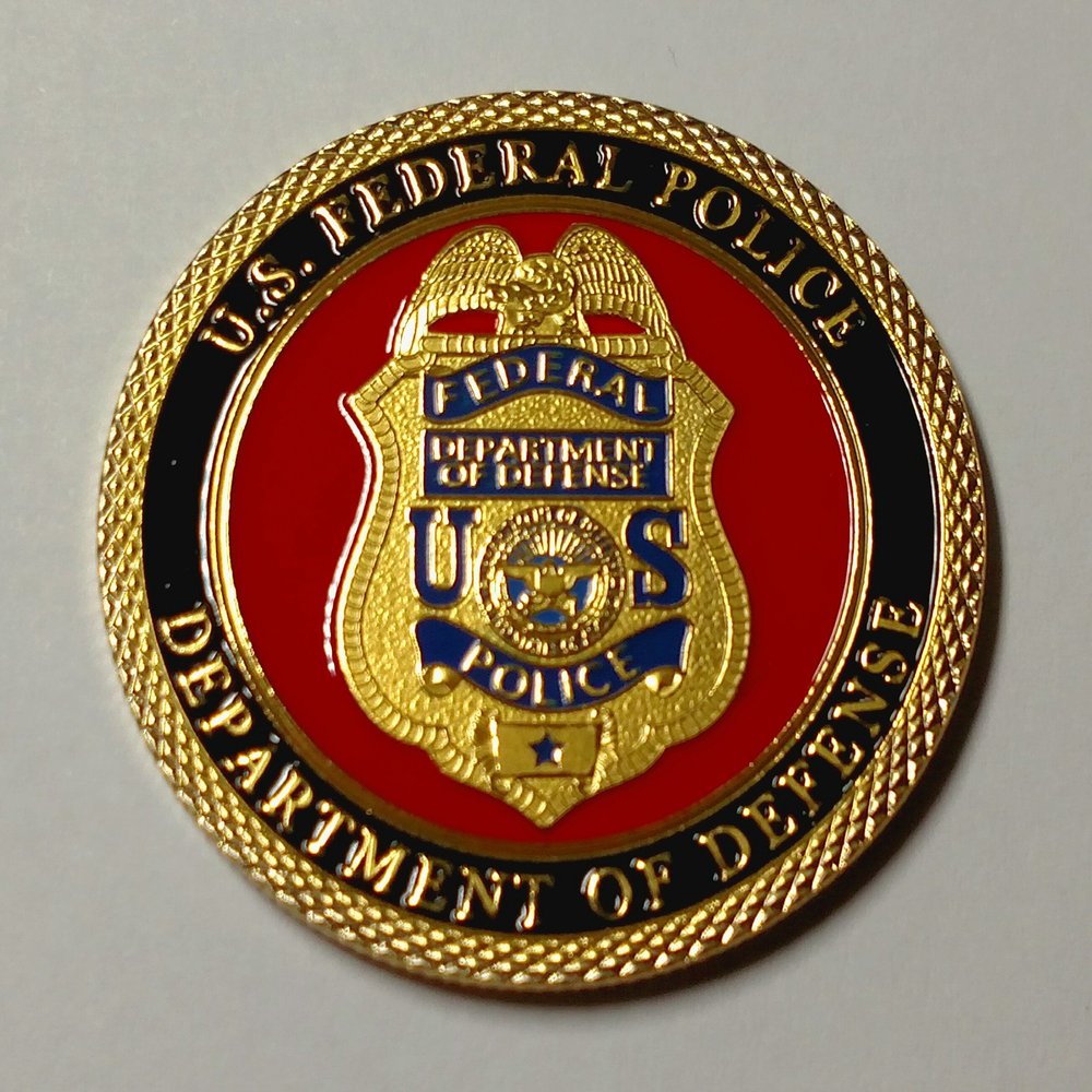 DOD Federal Police Colorized Challenge Art Coin