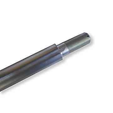 1" Solid 40" Deluxe Flexpruf Steel Axle, Stepped, Threaded Ends