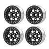 4pcs Aluminum 1.9" Beadlock Wheel Rims Hubs for 1/10 RC Axial SCX10 D90 TRX4 CC01 F350 D90 90034 (No.52 Silver Black) view 2