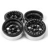 4pcs Aluminum 1.9" Beadlock Wheel Rims Hubs for 1/10 RC Axial SCX10 D90 TRX4 CC01 F350 D90 90034 (No.52 Silver Black) view 3
