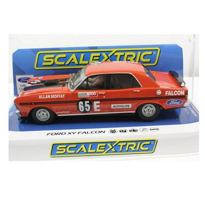 Scalextric Ford XY Falcon Bathurst 500 1971 1:32 Slot Race Car C3928, Red & Black