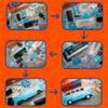 Airfix Quickbuild Volkswagen Light Blue Camper Van Brick Building Model Kit, Multicolor view 3