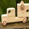 Wooden Toy Truck with Toy Cars - Personalized Toy - Semi Trailer Push Toy for Children and Toddlers view 2