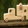 Wooden Toy Truck with Toy Cars - Personalized Toy - Semi Trailer Push Toy for Children and Toddlers view 4