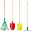 Small Foot 10838 Garden Tool Set Green Thumb Made of Wood and Metal, rake, Shovel, Spade and rake, from 3 Years Old view 1