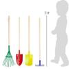 Small Foot 10838 Garden Tool Set Green Thumb Made of Wood and Metal, rake, Shovel, Spade and rake, from 3 Years Old view 4