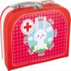 Small Foot 10864 "Veterinarian wooden animal doctor's case, incl. accessories (syringe, thermometer, etc.) and cuddle bunny view 3