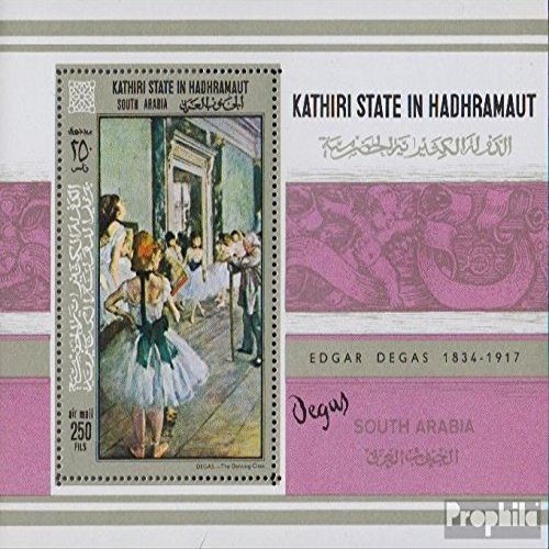 Aden - Kathiri State Block 19a (Complete.Issue.) unmounted Mint/Never hinged ** MNH 1967 Paintings of Edgar Degas (Stamps for Collectors) Painting
