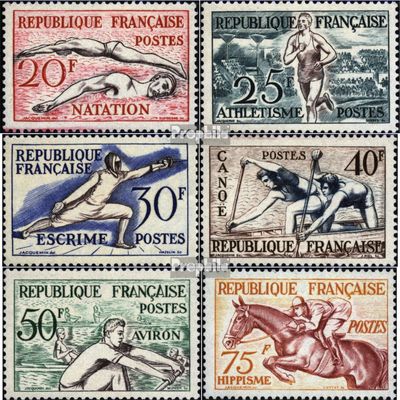 France 978-983 (Complete.Issue.) unmounted Mint/Never hinged ** MNH 1953 Sportbilder (Stamps for Collectors) Sports Other